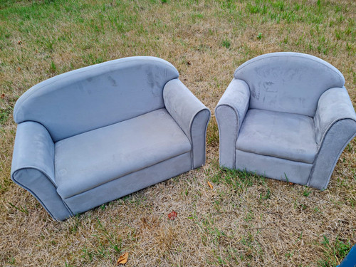Kinder sofa set grau - set,