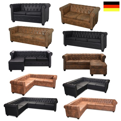 Chesterfield sofa sitzer - chesterfield, 2-sitzer