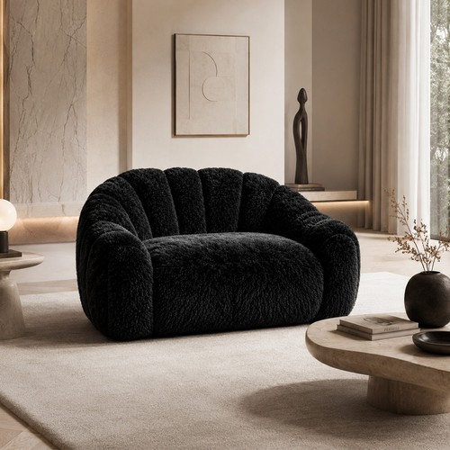 Plüsch muschelsofa sitzer - muschelsofa, 2-sitzer