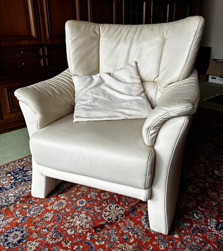 Beiges leder sofa sitzer - 2-sitzer, +