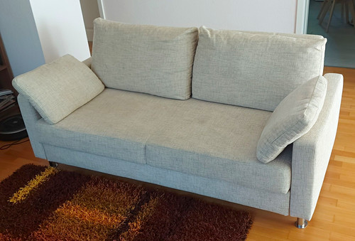 Beiges sitzer schlafsofa mit - beiges,